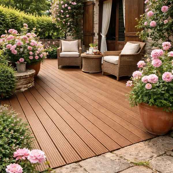 Wooden Deck and Patio